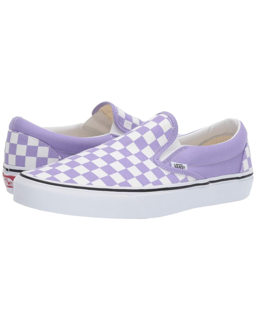 Vans Classic Slip-on Womens Violet Tulip Checkerboard Trainers in Purple |  Lyst