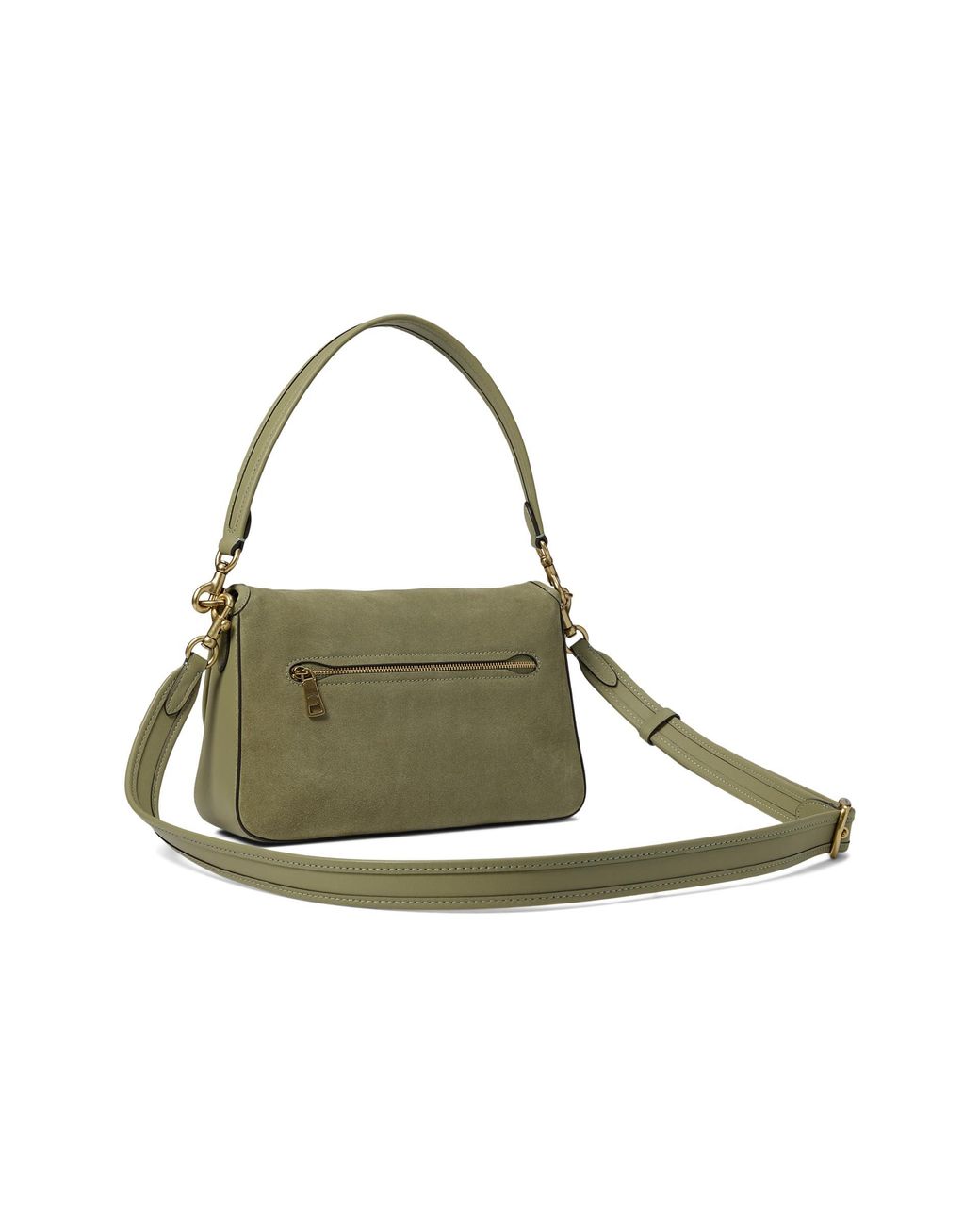 coach-Green-Suede-Flap-Soft- 
