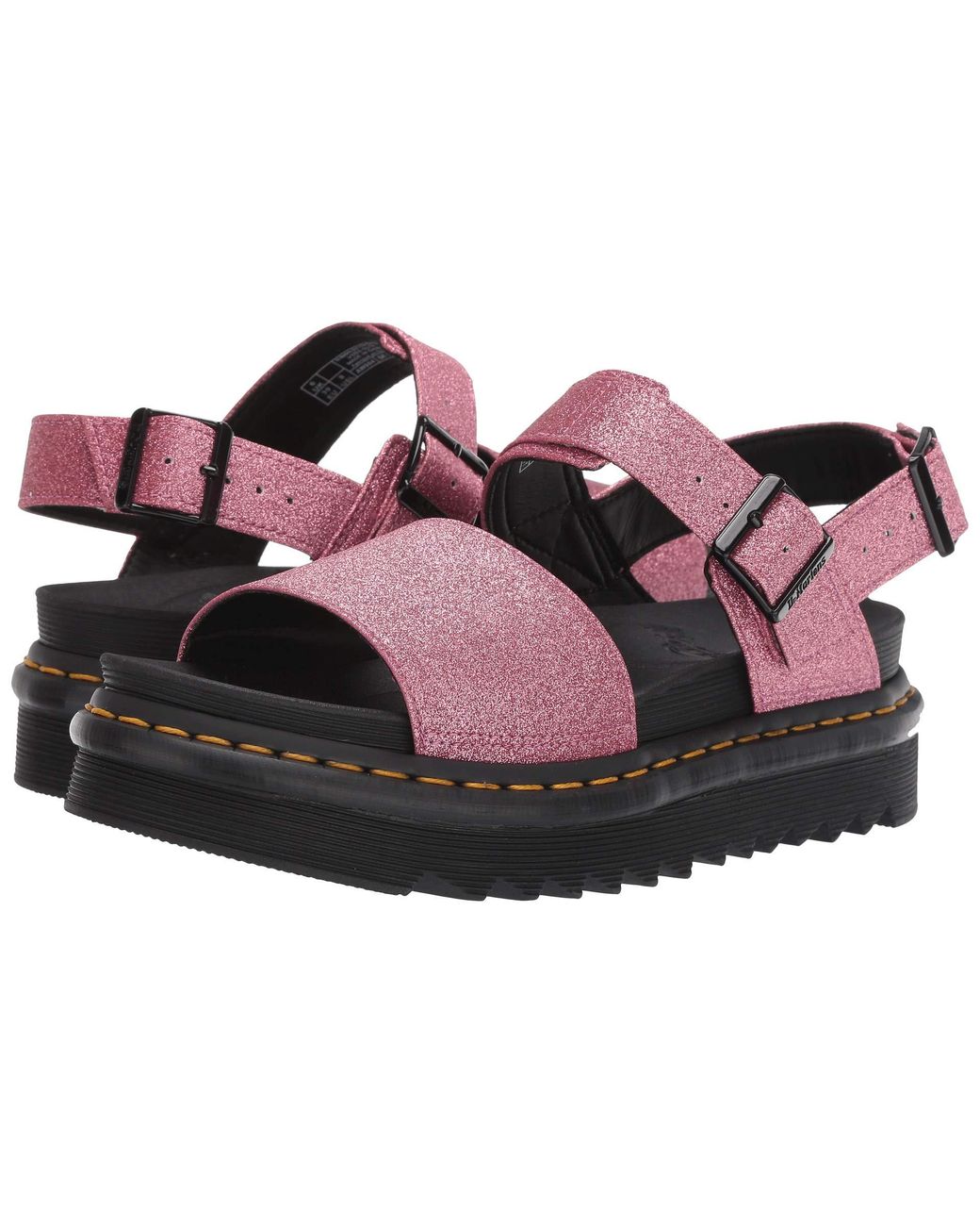 Dr. Martens Leather Voss Zebrilus (black/white) Women's Sandals in Pink | Lyst