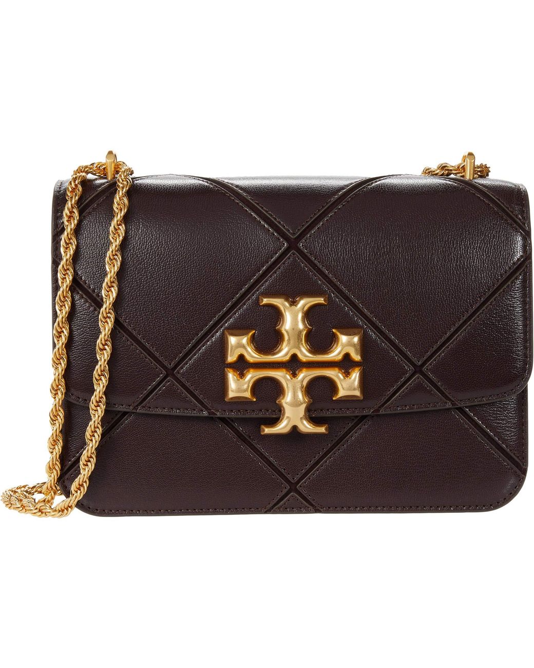 Tory Burch Eleanor Diamond Quilt Convertible Shoulder Bag in Purple Lyst