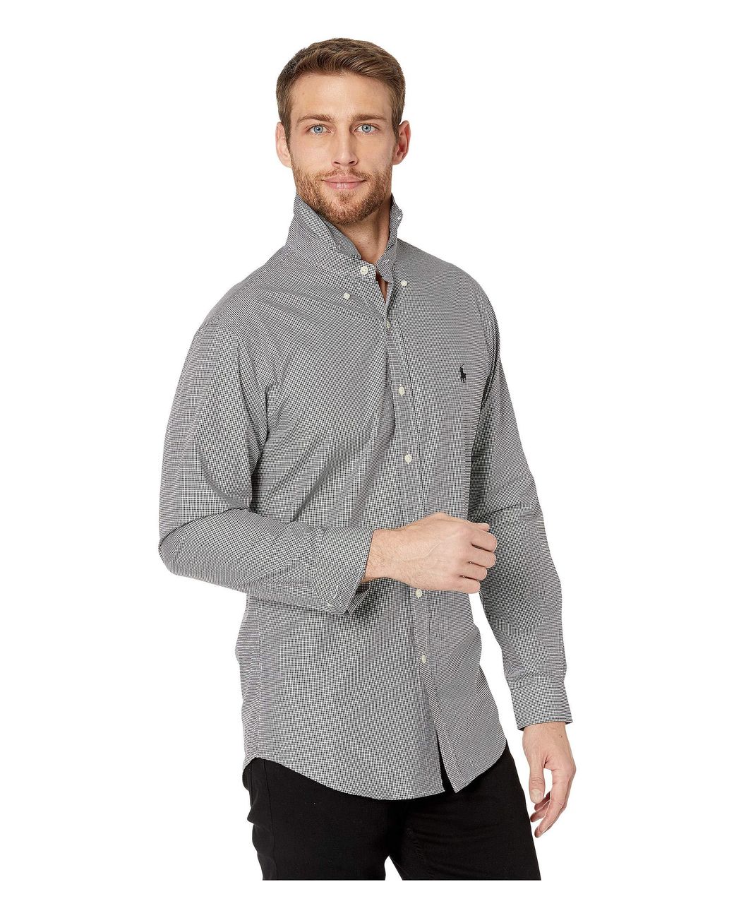 Polo Ralph Lauren Cotton Classic-fit Shirt in Gray (Black) for Men ...