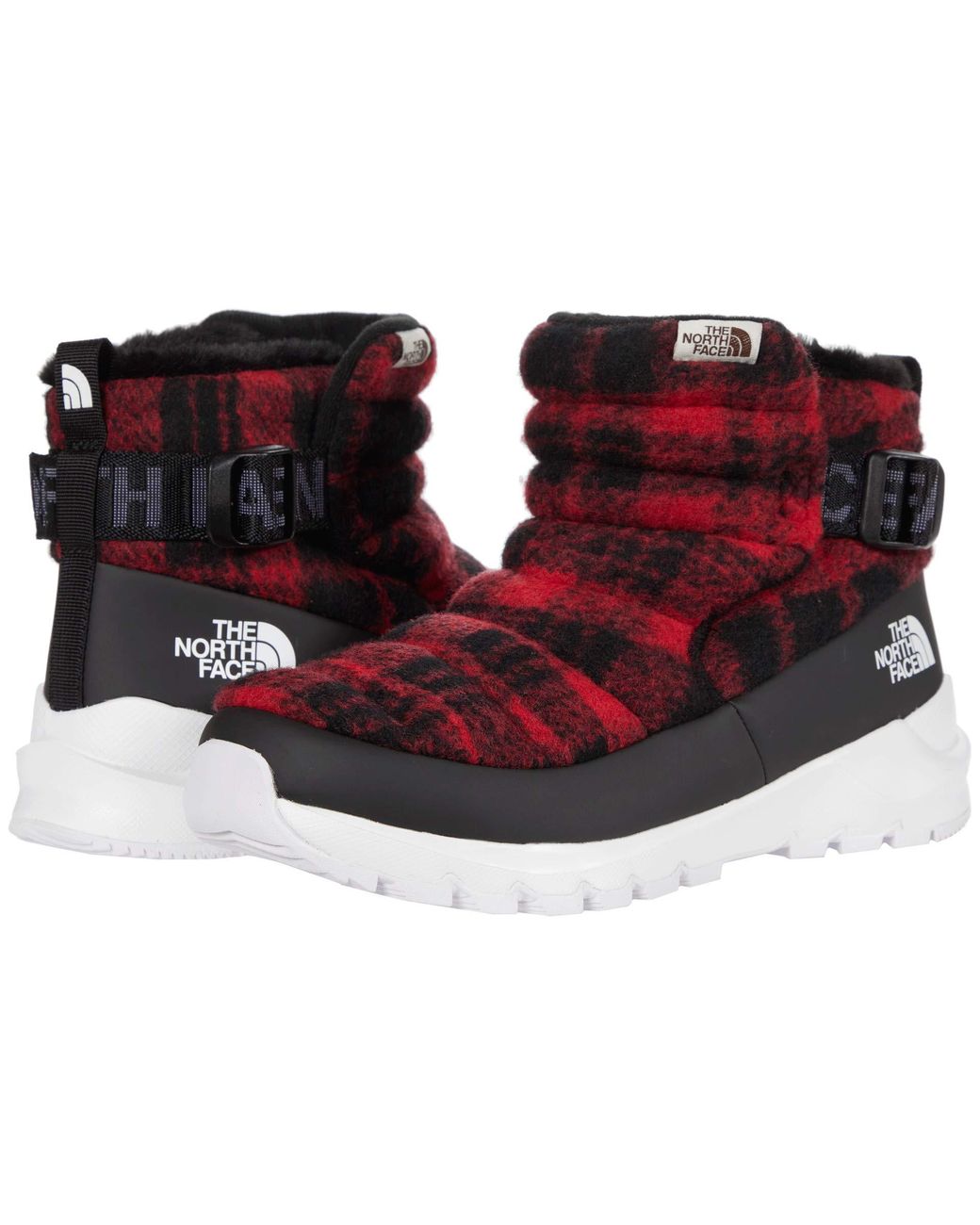 north face red plaid