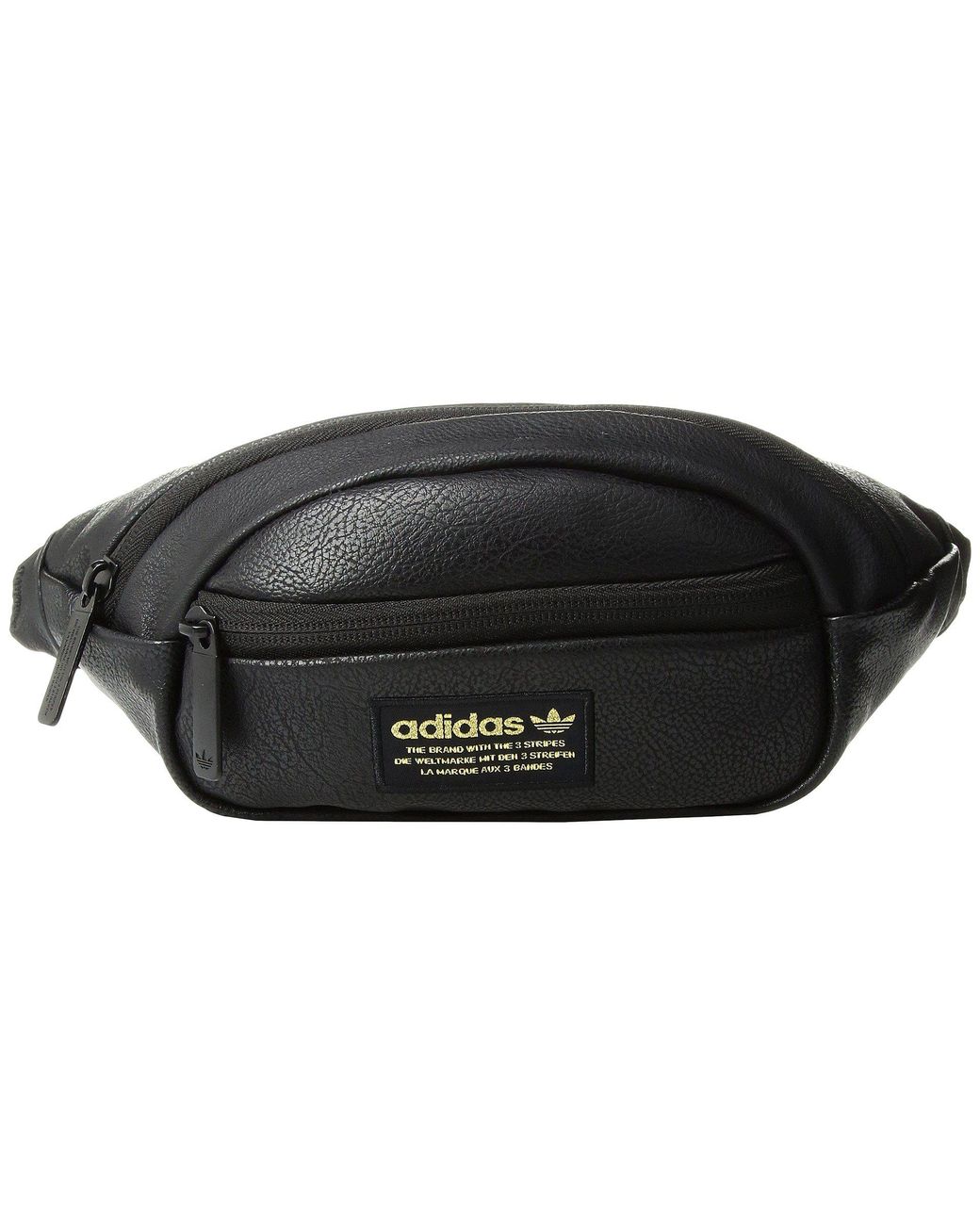 adidas Originals Synthetic Originals National Waist Pack in Black pu  Leather/Gold (Black) | Lyst