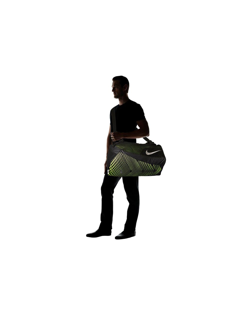 Nike Synthetic Vapor Max Air Training Medium Duffel Bag  (black/volt/metallic Silver) Duffel Bags for Men | Lyst