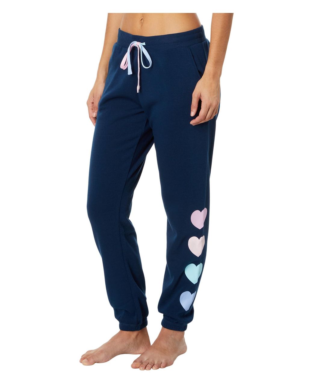 Pj Salvage Mad Love Ombre Hearts Joggers in Blue Lyst