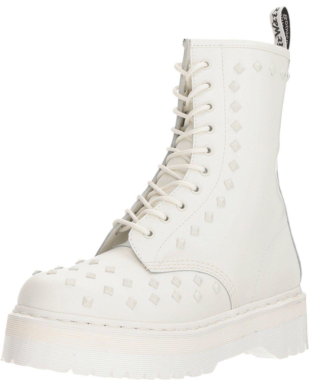 White studded sales doc martens