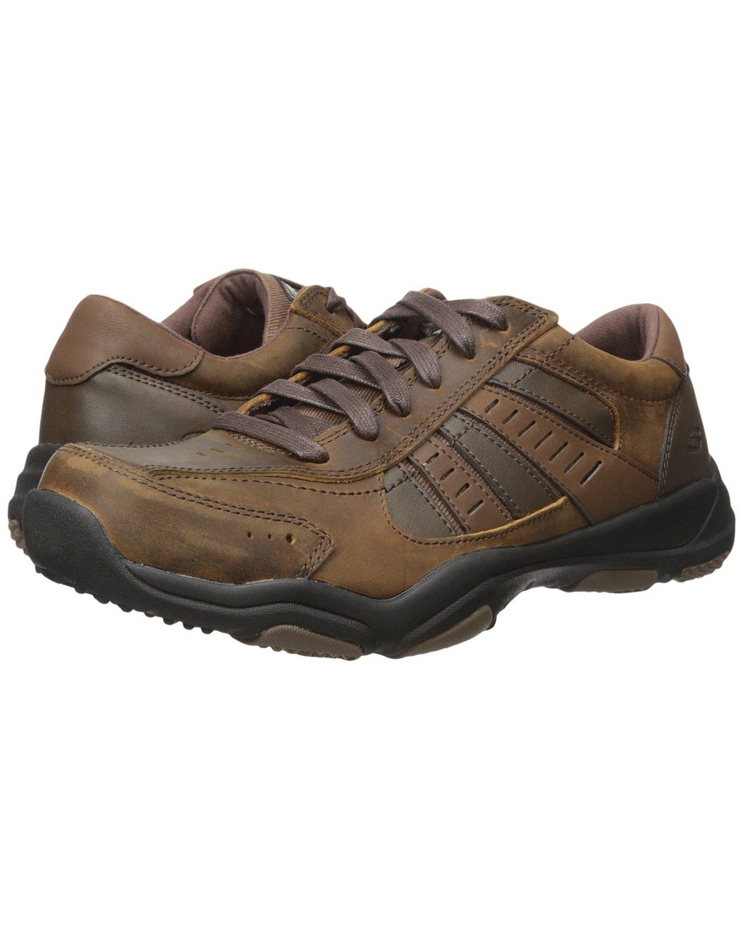 Skechers Classic Fit Larson - Nerick (dark Brown Leather) Lace Up Casual  Shoes for Men | Lyst