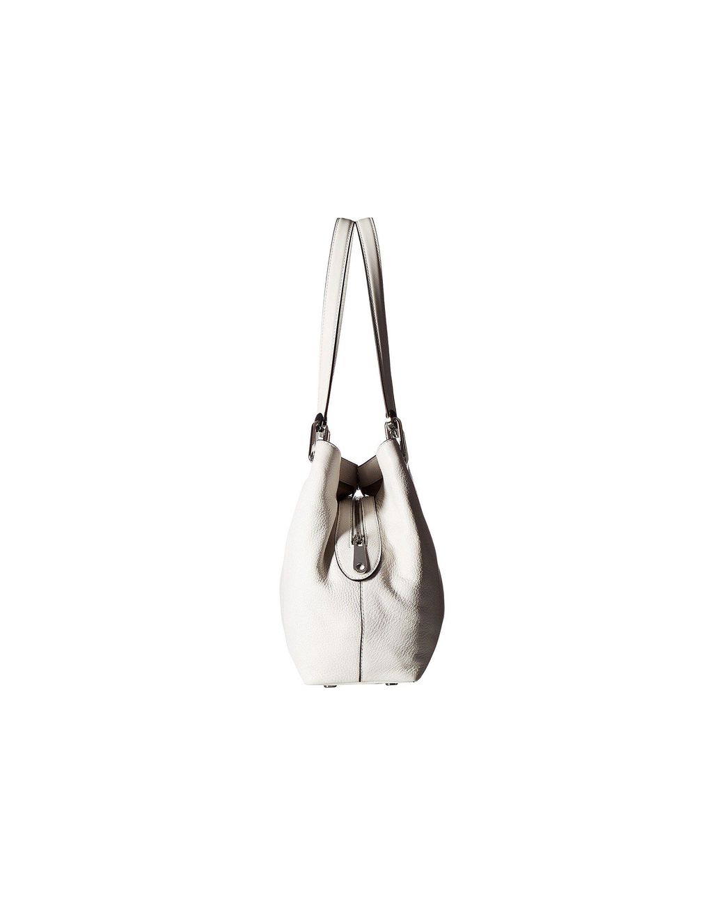 MICHAEL Michael Kors Raven Large Pebbled Leather Shoulder Tote in White |  Lyst