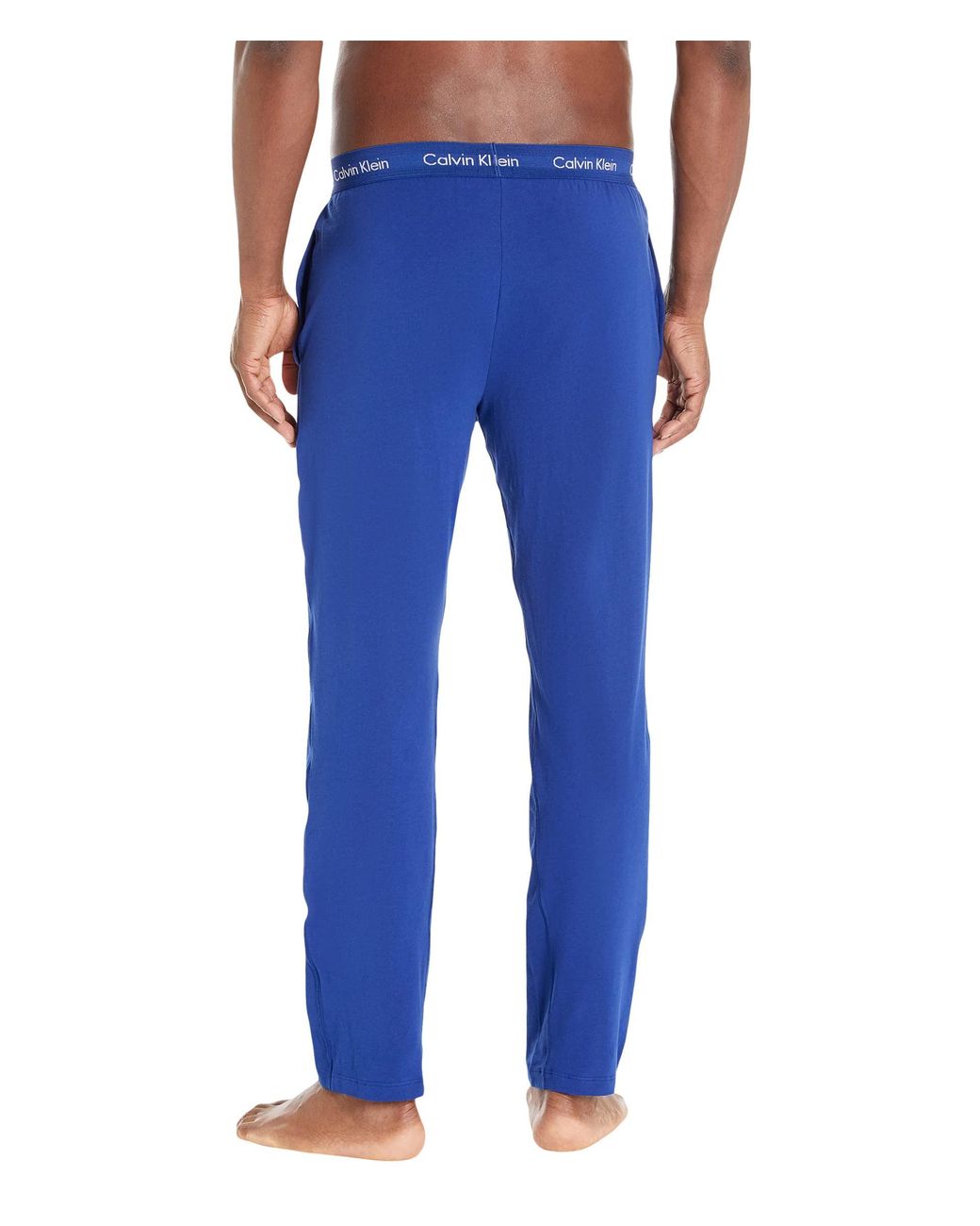 Calvin Klein Cotton Stretch Lounge Sleep Pants in Blue for Men | Lyst