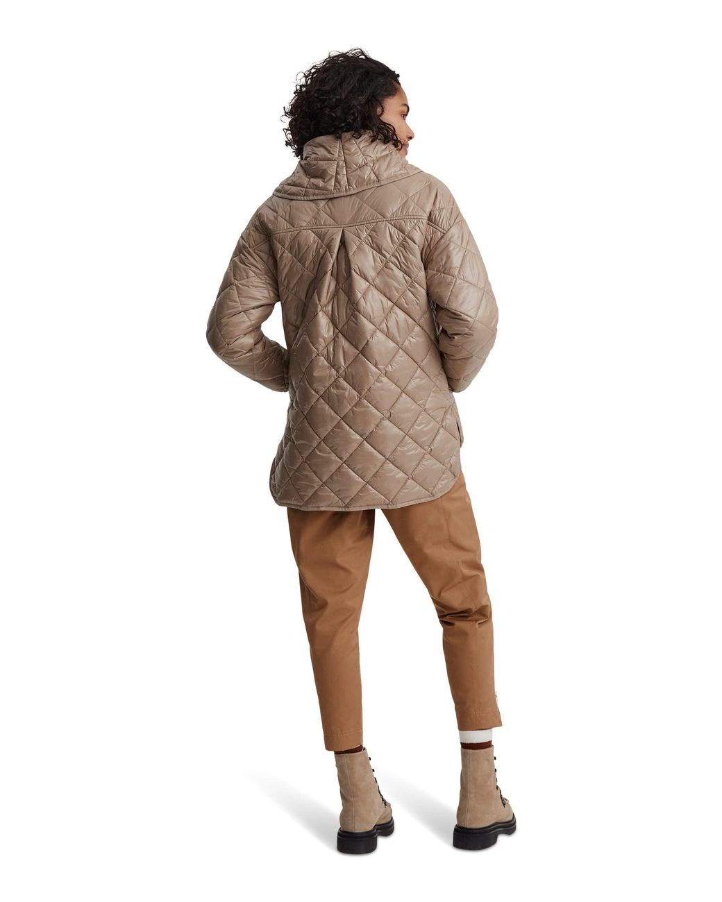 Varley Foster Quilt Jacket in Brown | Lyst