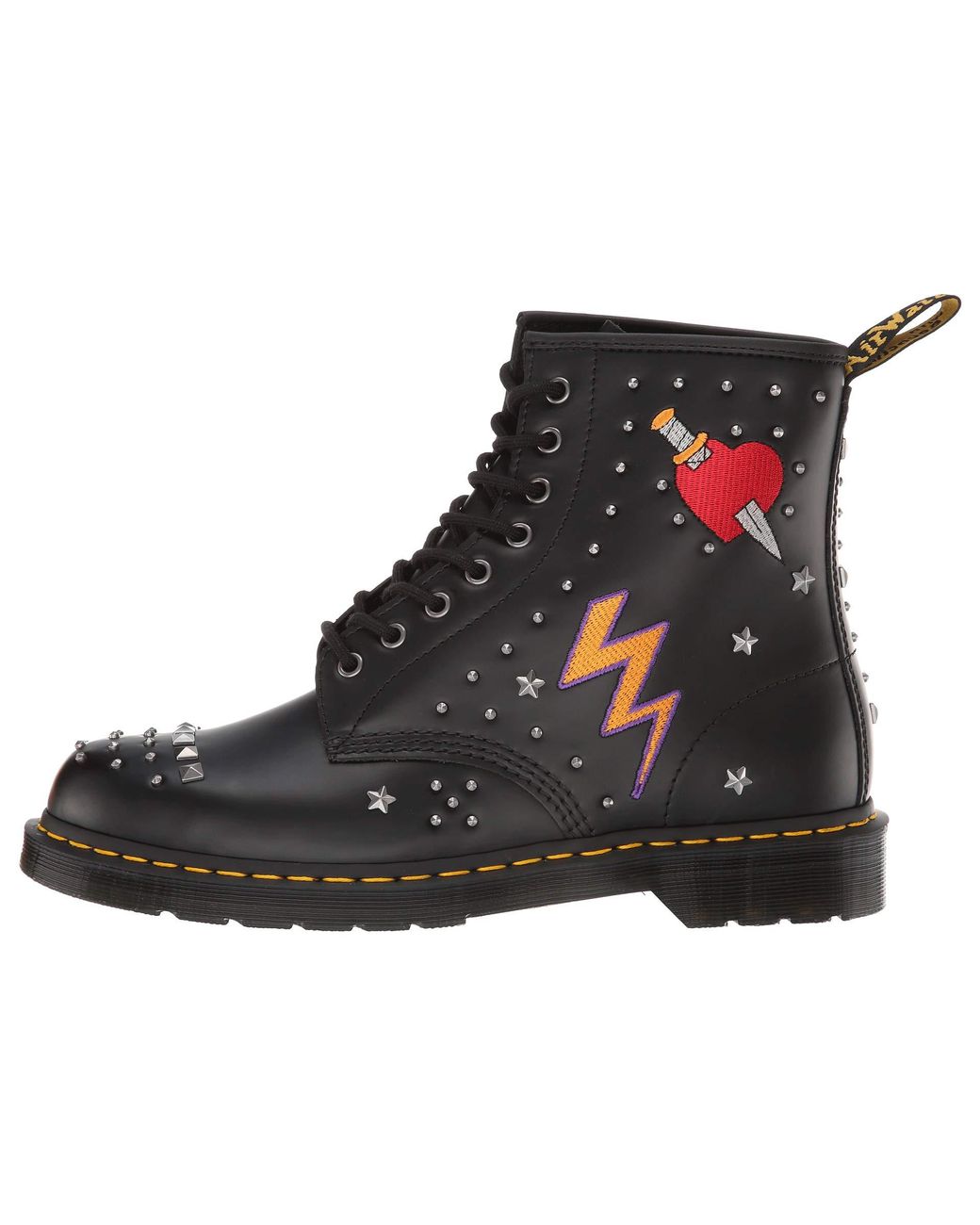 Dr. Martens Leather 1460 Rock Roll (black Smooth) Boots | Lyst