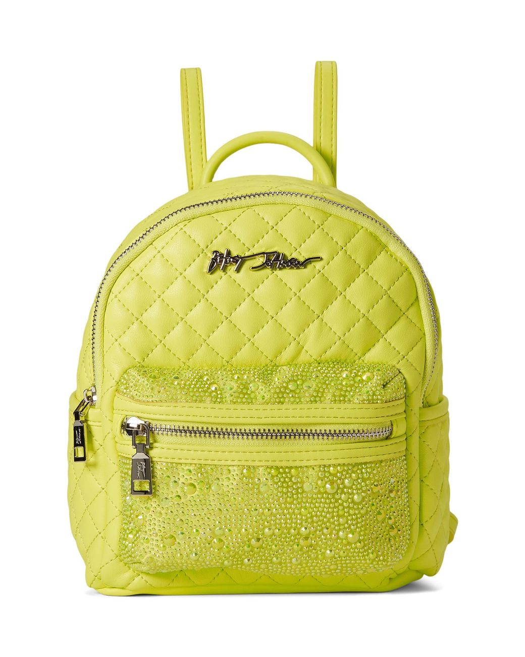 Betsey Johnson Mini Backpack in Yellow Lyst