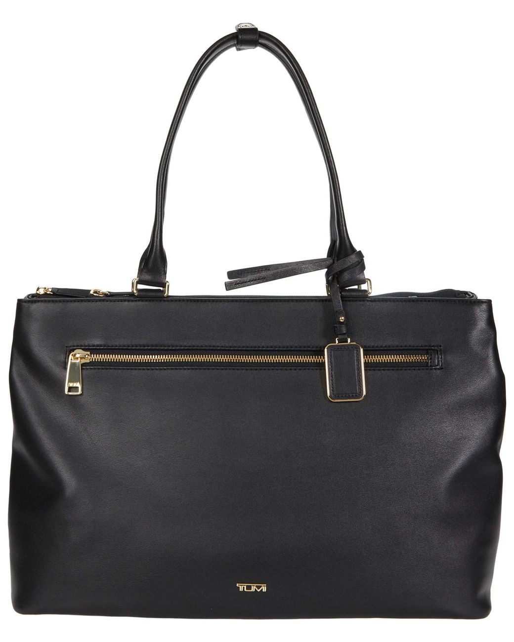 Tumi Voyageur Sidney Leather Business Tote in Black Lyst
