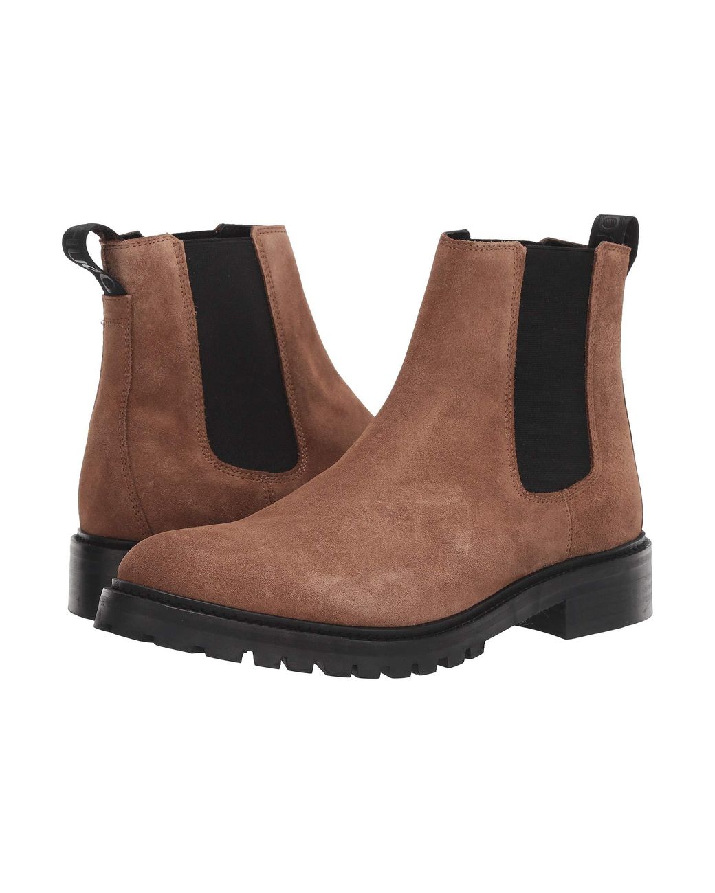 BOSS Suede Explore Chelsea Boots in Brown for Men - Lyst