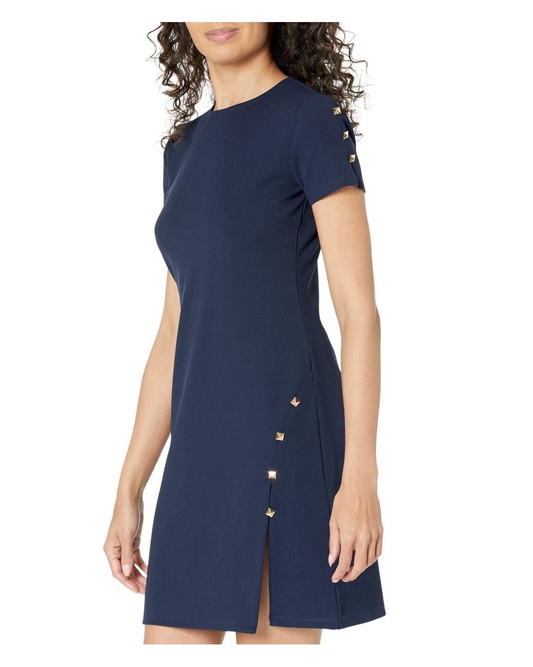 Michael Michael Kors Women's Geo Button-Down Tie Dress