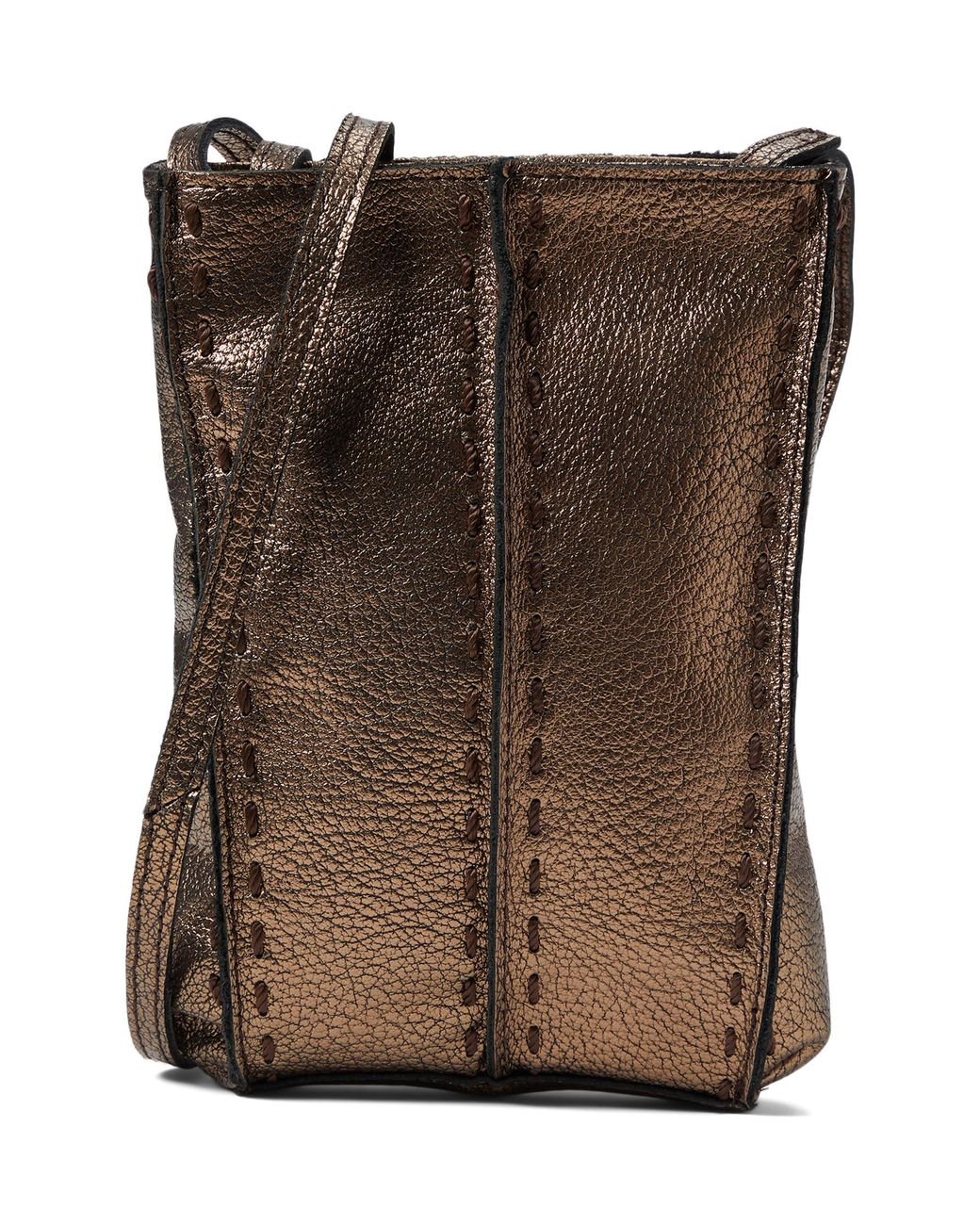 The Sak Los Feliz Leather Mini Crossbody in Brown Lyst