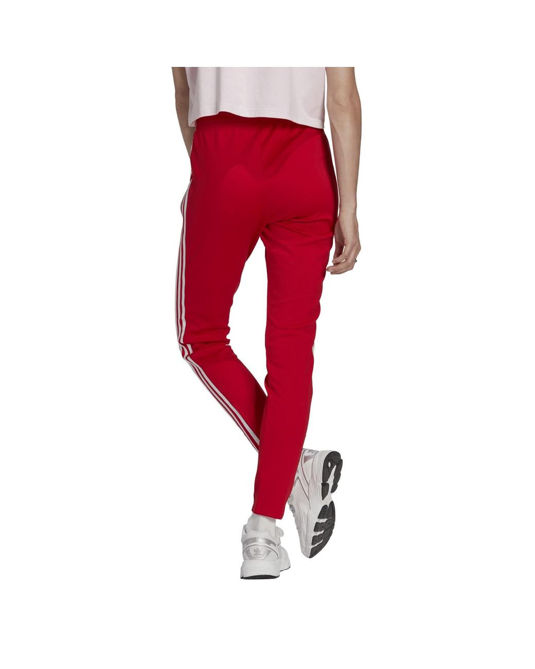 adidas Originals Adicolor Superstar Track Pants in Red | Lyst