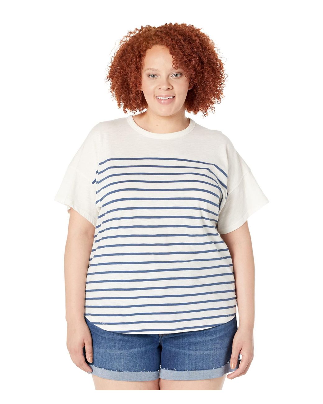 Whisper Cotton Rib-crewneck Tee 
