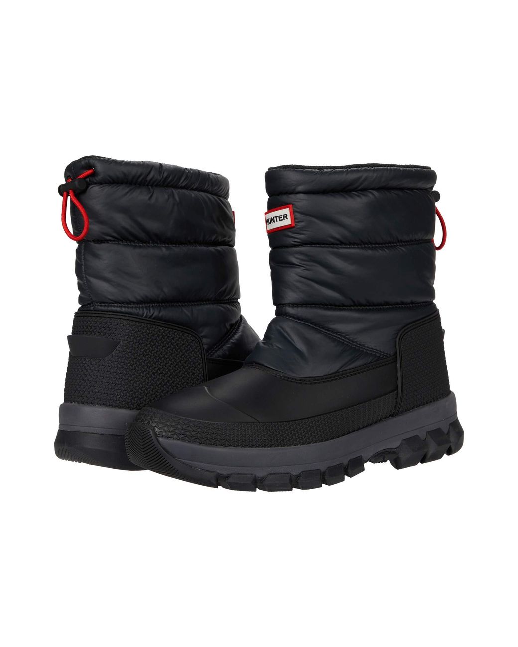hunter black insulated snow boot short boots