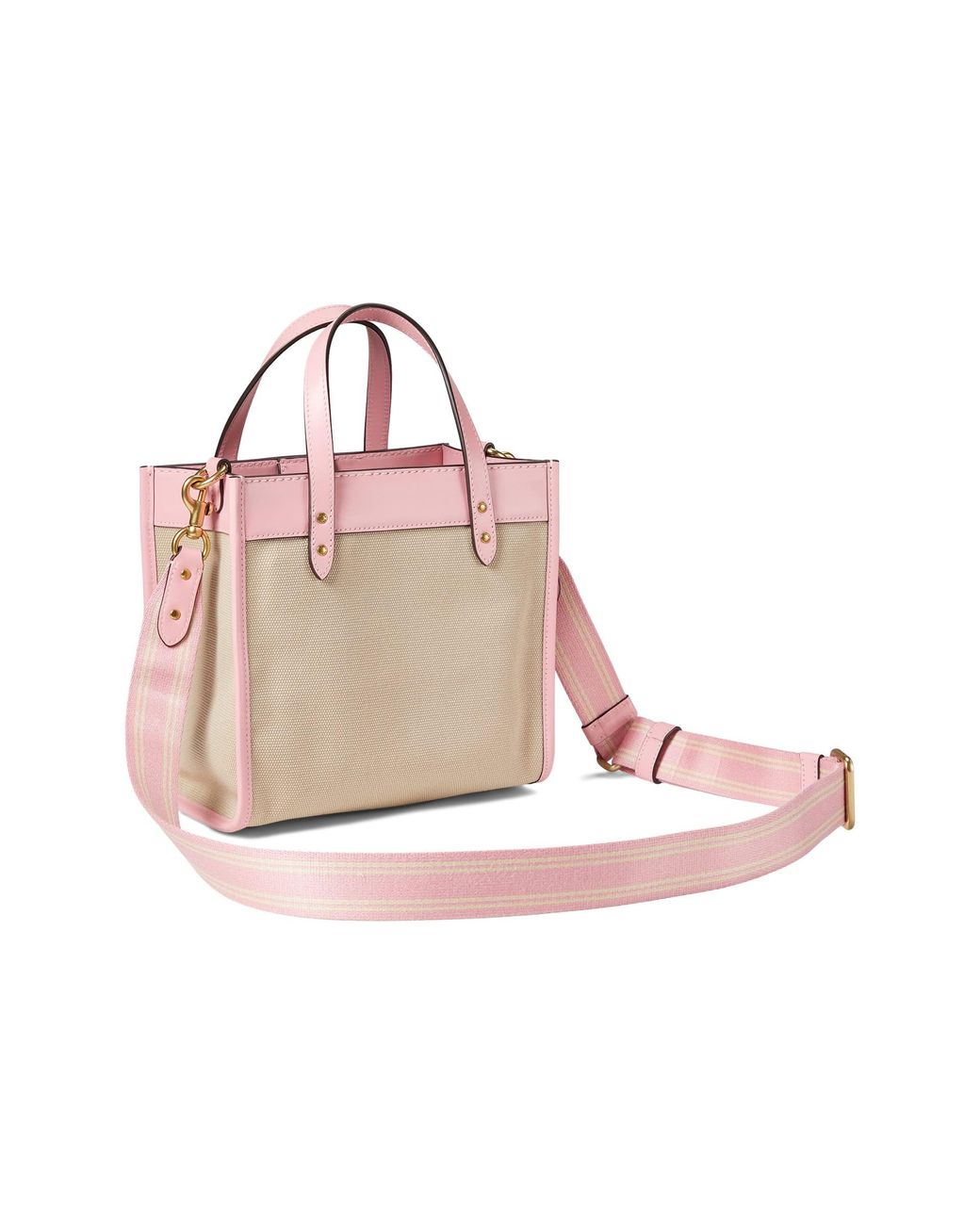 COACH Field 22 Logo Canvas Tote Bag in Pink