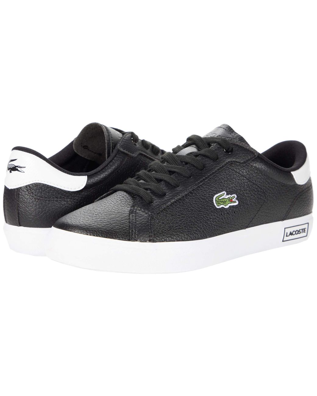 Lacoste Leather Powercourt 0721 2 in Black for Men - Lyst