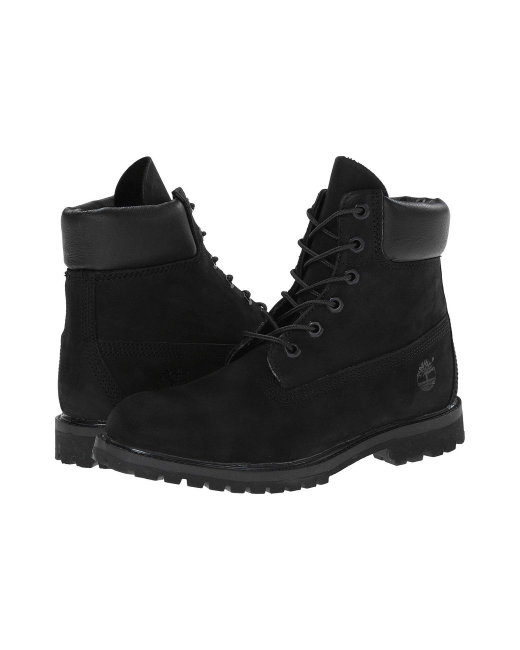 timberland 6 inch boots black