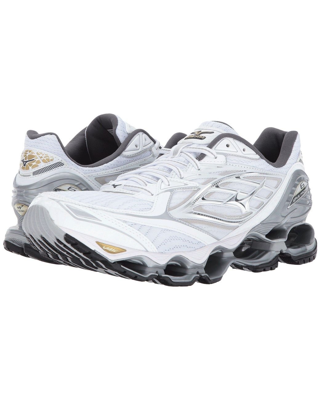 Mizuno Synthetic Wave Prophecy 6 in White/Silver/Gold (Metallic) for Men |  Lyst
