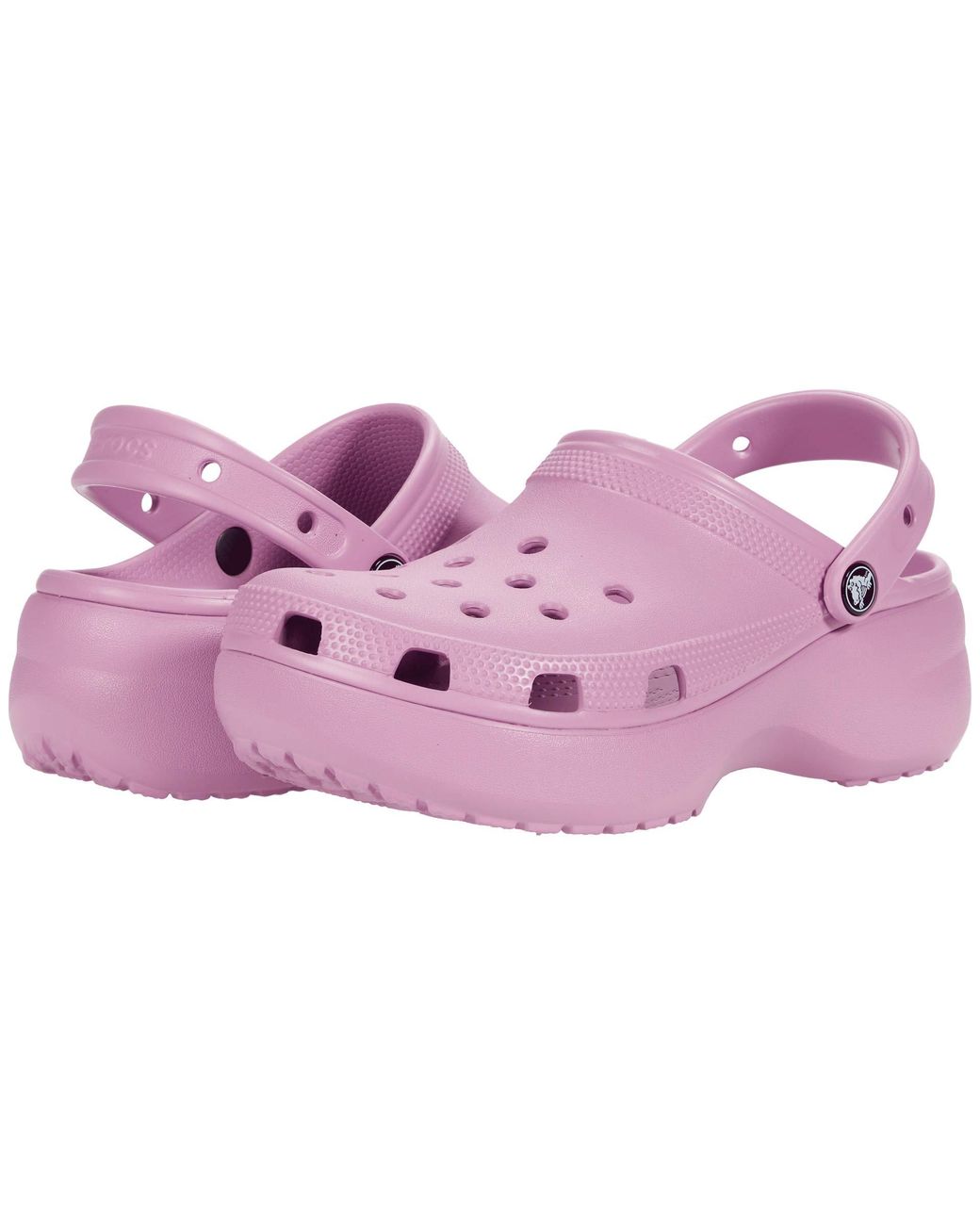 platform purple crocs