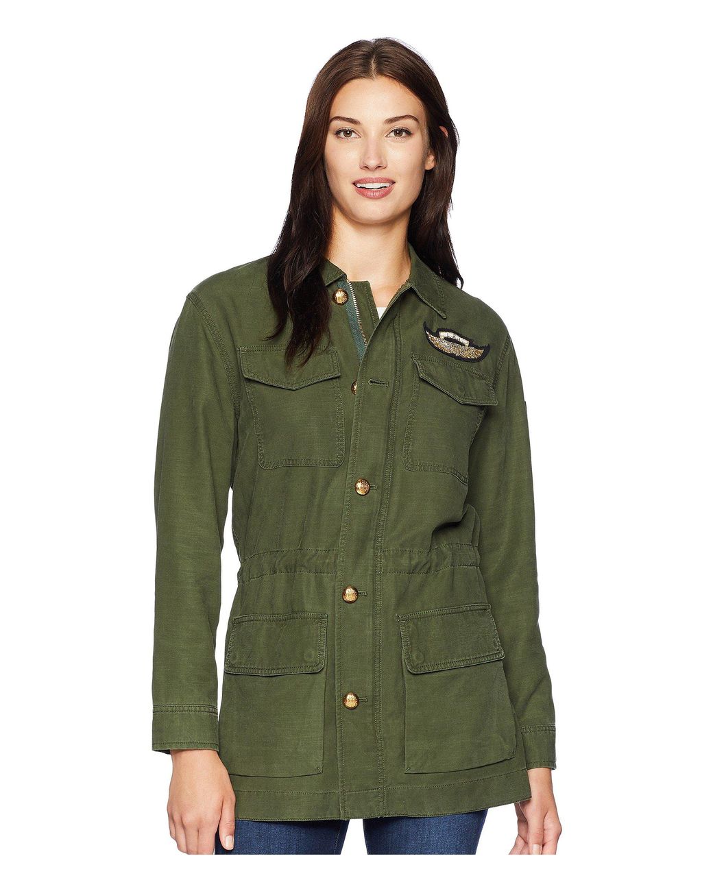 Ralph lauren green women's coat clearance