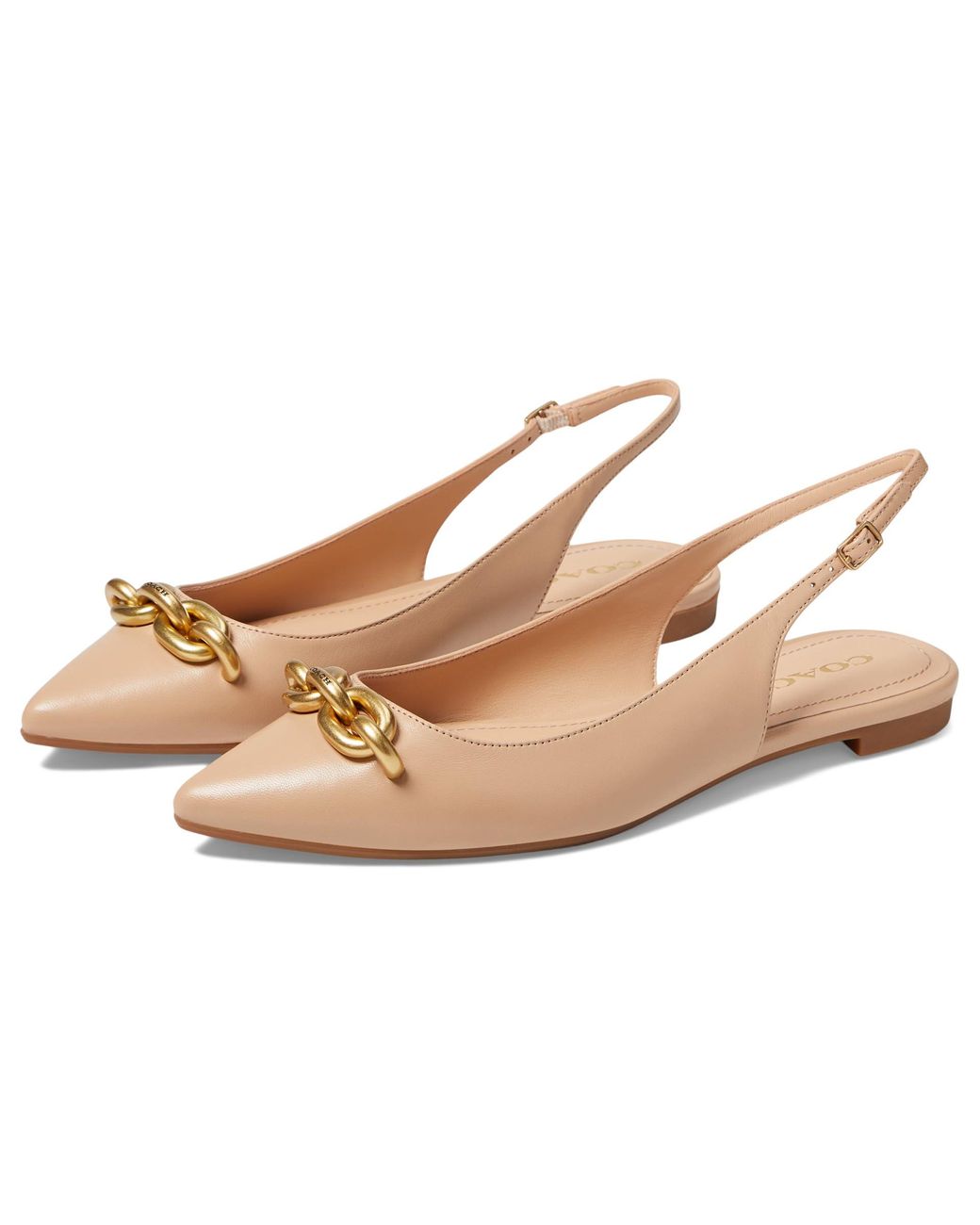 COACH Veronica Leather Skimmer in Black Lyst