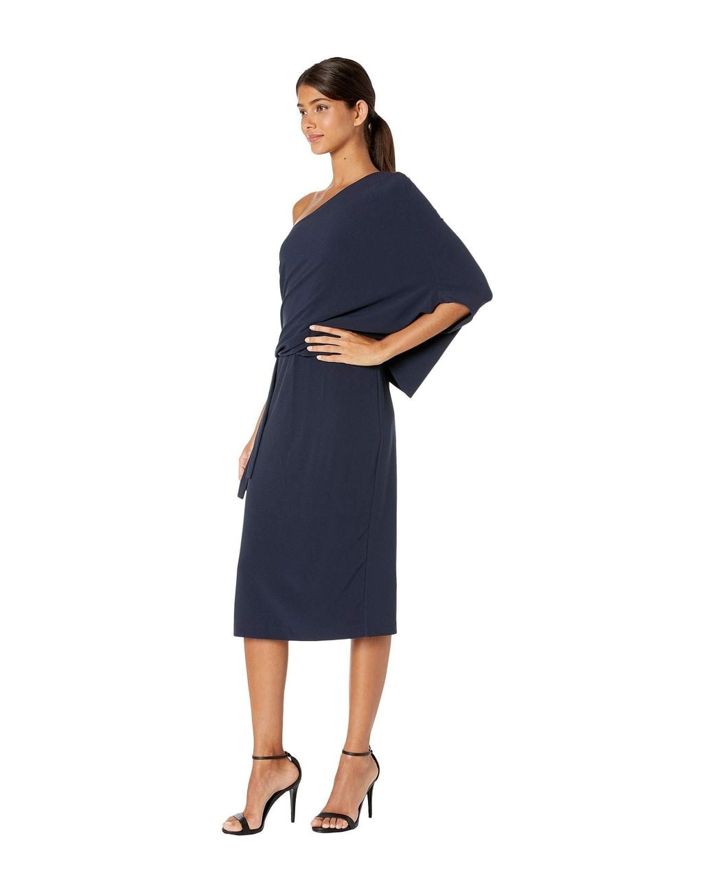 Halston Synthetic Draped Asymmetric 