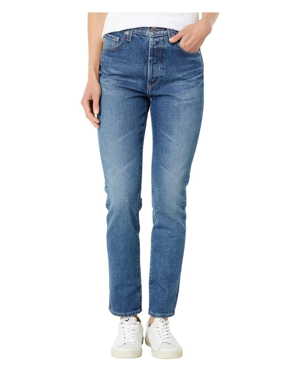 AG Jeans Alexxis Highrise Vintage Slim In 10 Years Ellwood in Blue Lyst