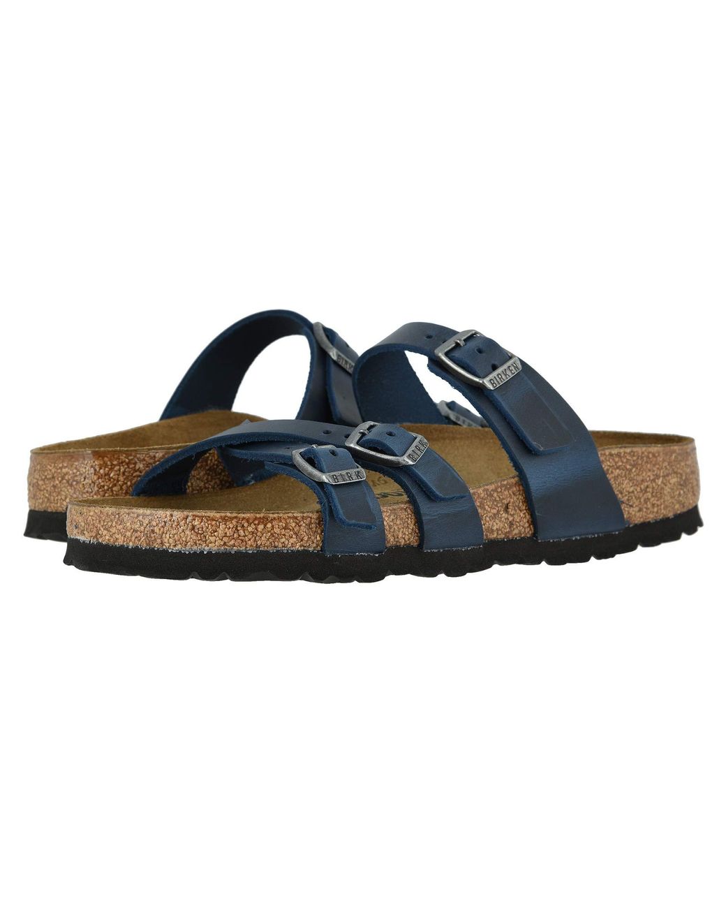 Birkenstock Leather Franca in Blue - Lyst