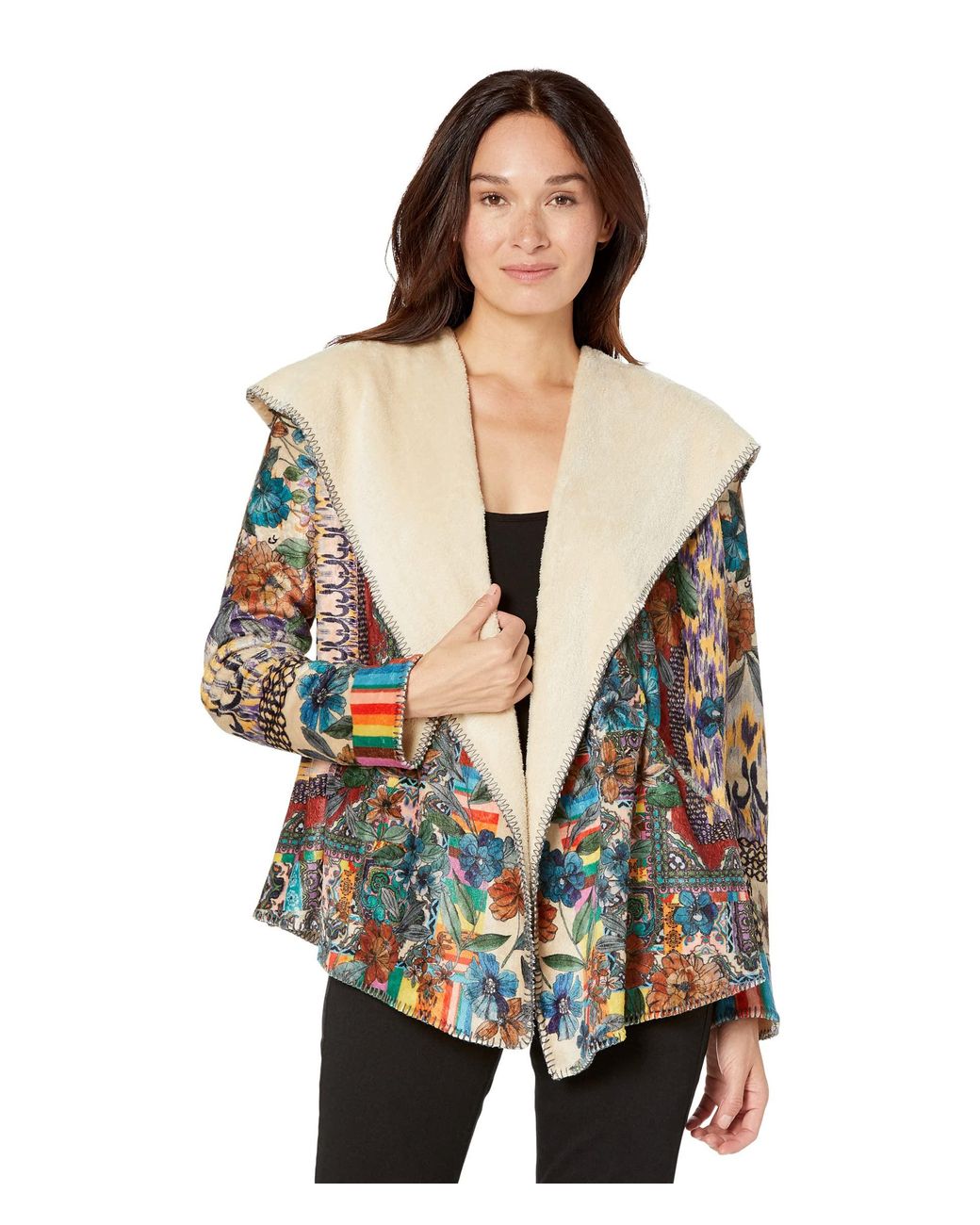 Johnny Was Betzy Sherpa Jacket in Green Lyst