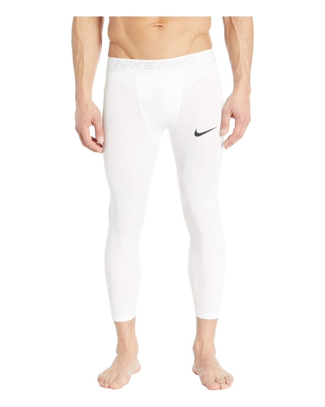 Nike Synthetic Pro Tights 3/4 in White for Men Lyst
