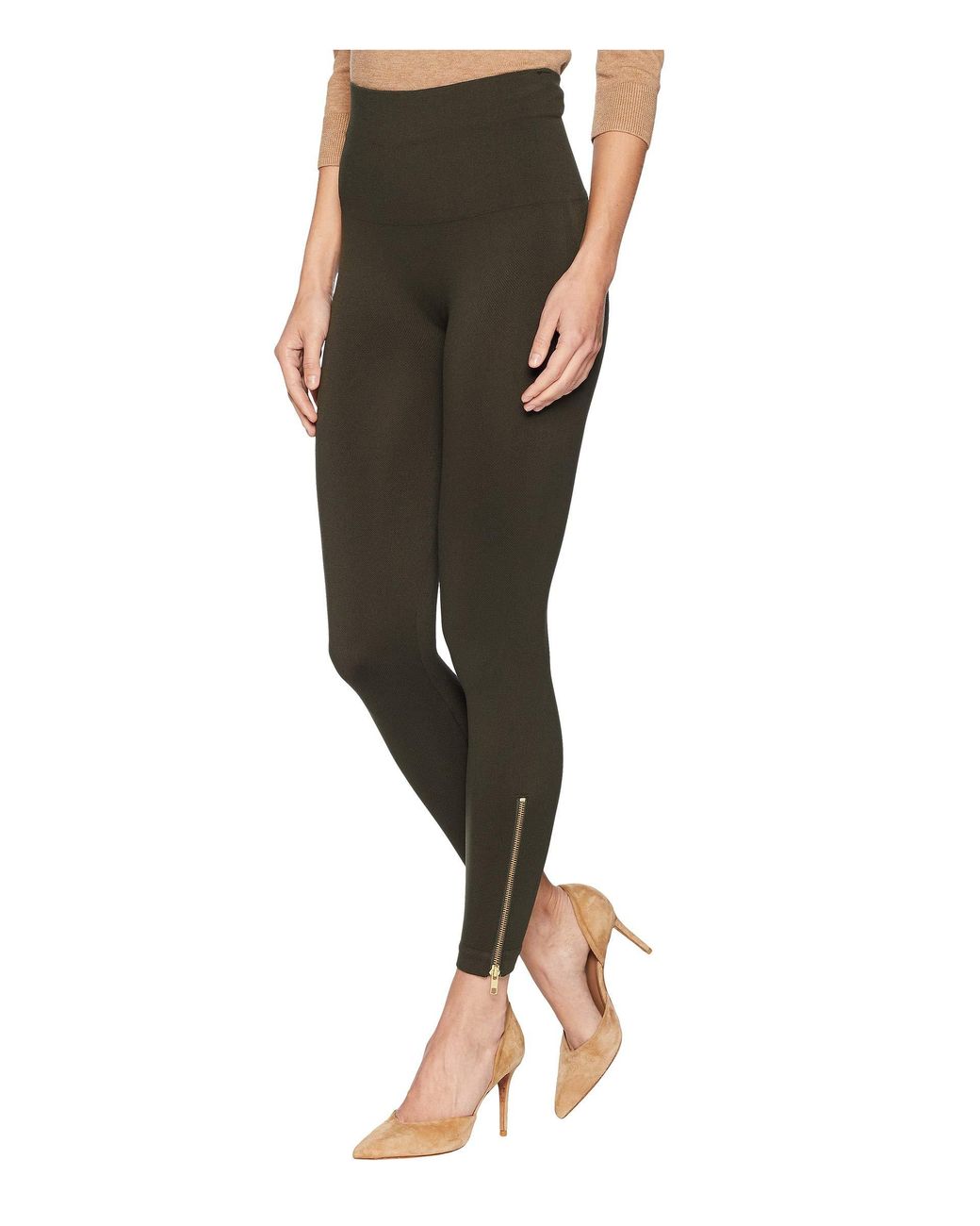 Spanx - Look at Me Now Seamless Leggings - Charcoal Heather Gray - 1X 