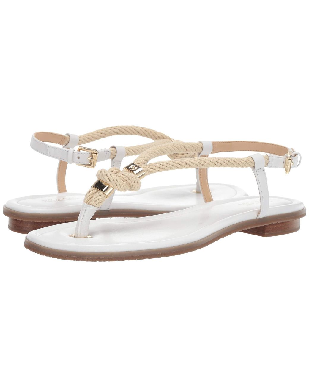 MICHAEL Michael Kors Holly Sandal (optic White Rope/nappa) Women's Sandals  | Lyst