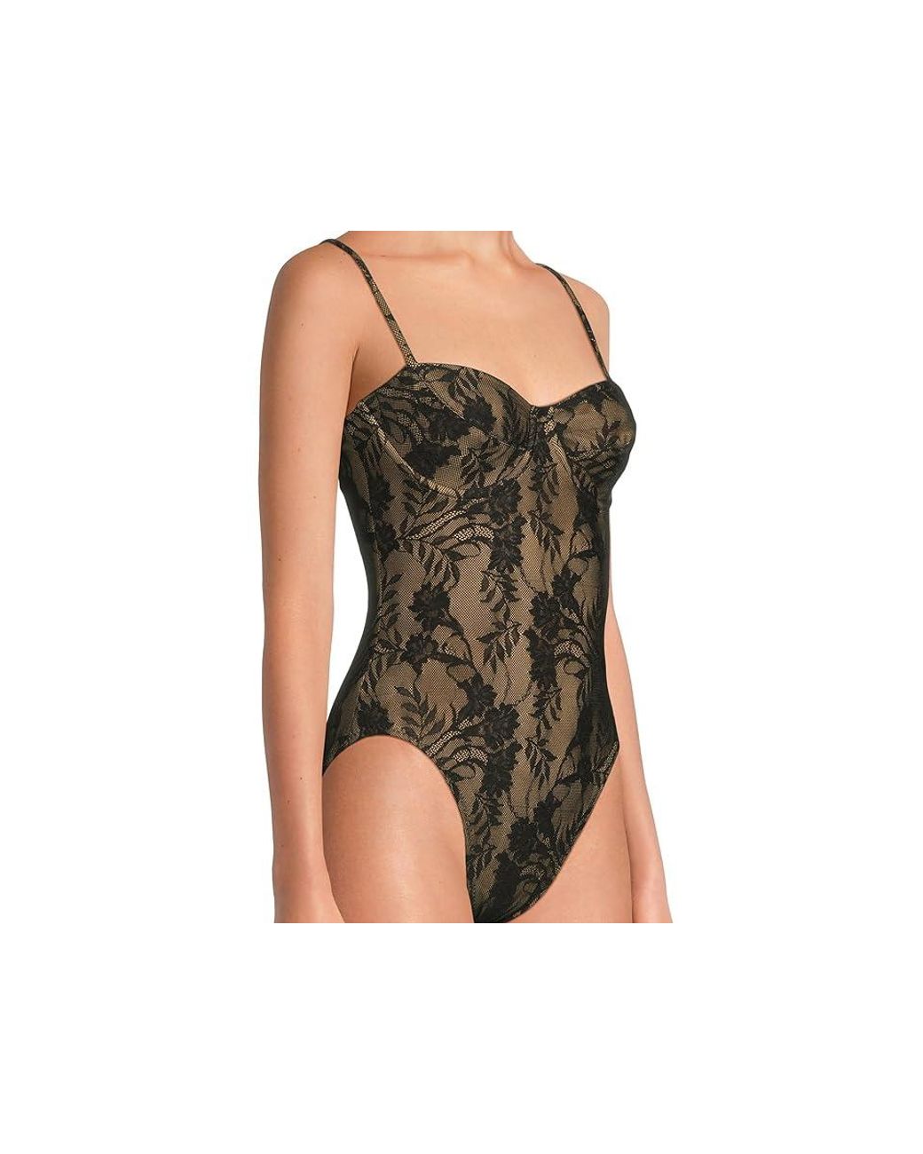 (取寄) ノーマ カマリ レディース アンダーワイヤー ミオ Norma Kamali women Underwire Mio Black Stretch Lace/Nude Norma Kamali Underwire Mio Swimsuits One Piece Stretch Lace