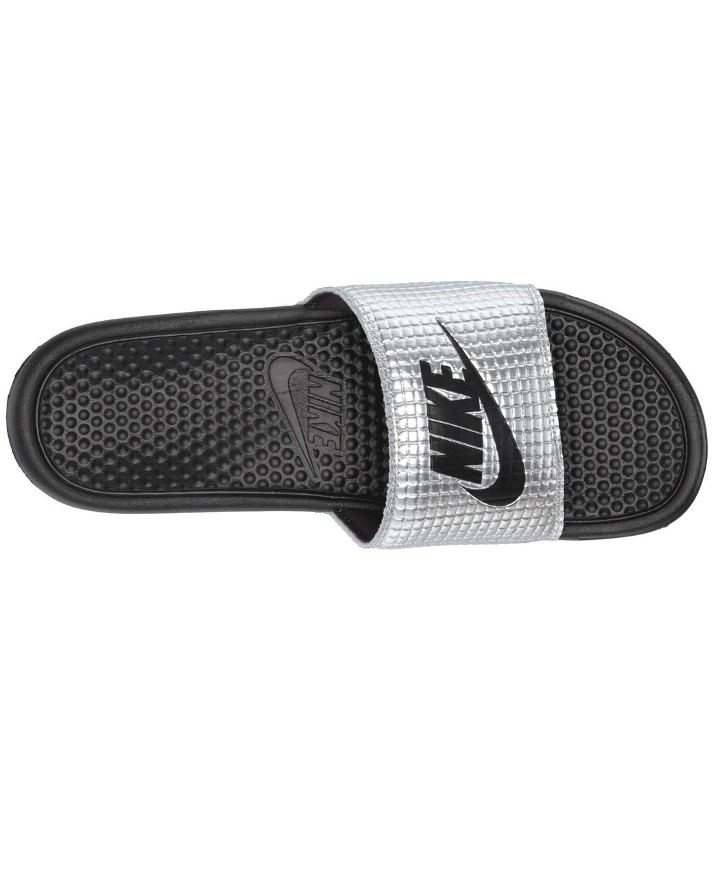 glitter nike slides