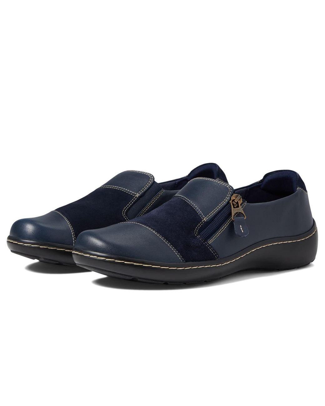 Clarks Leather Cora Harbor in Blue Lyst