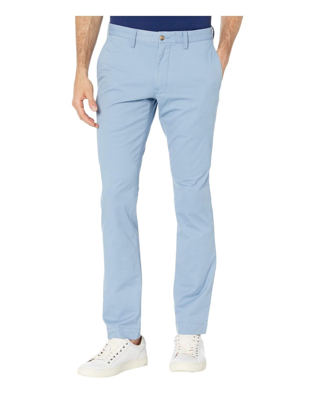 Polo Ralph Lauren Cotton Slim Fit Stretch Chino Pants in Blue for Men ...