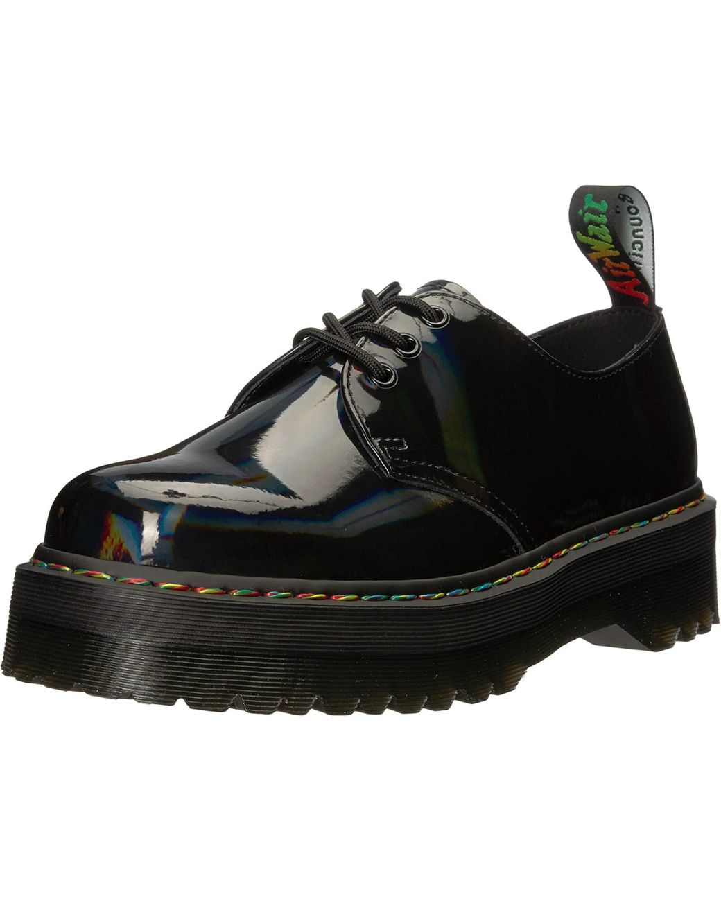 dr martens 1461 rainbow patent platform
