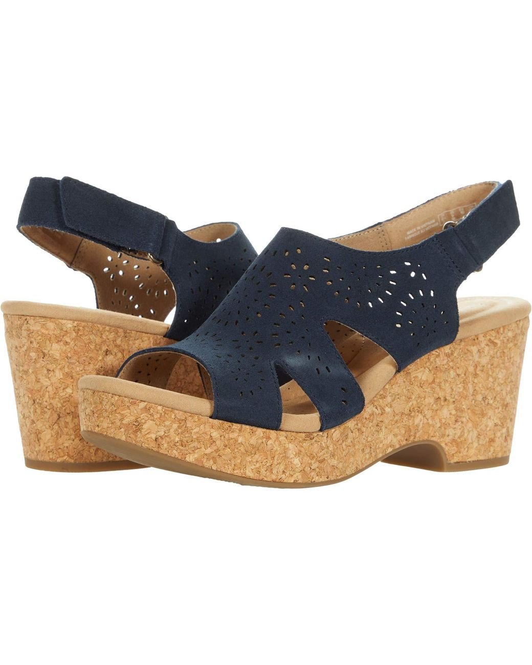 Clarks Leather Giselle Bay in Navy Suede (Blue) - Save 40% - Lyst