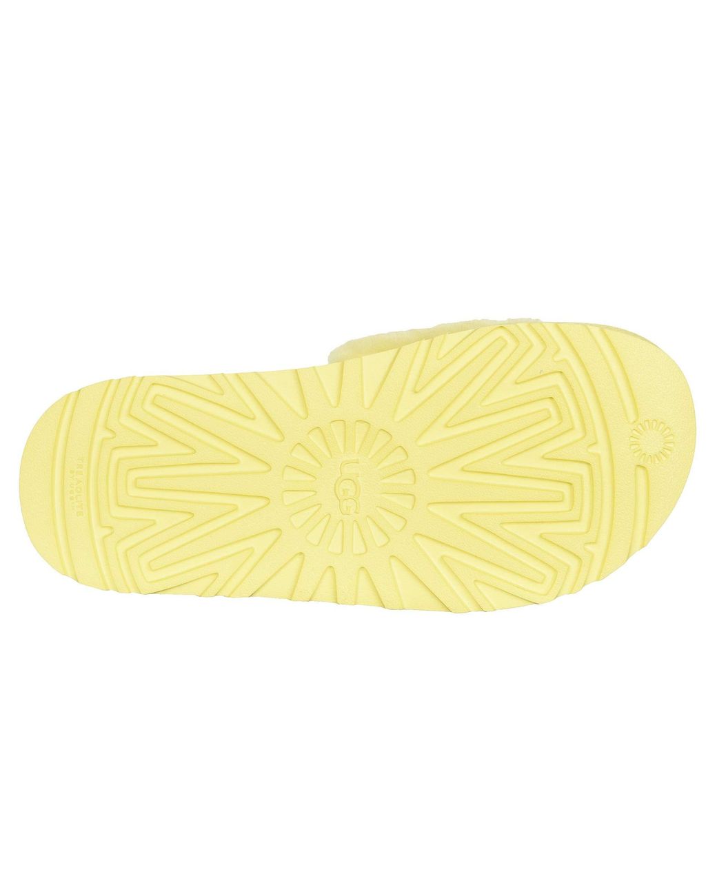 Laton fur slide yellow Clearance