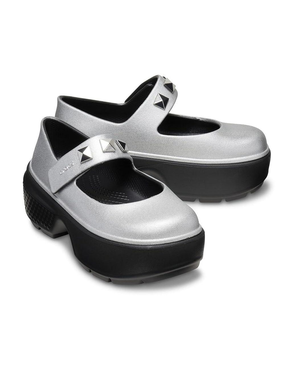 Crocs Stomp Metallic Mary Jane in Black Lyst
