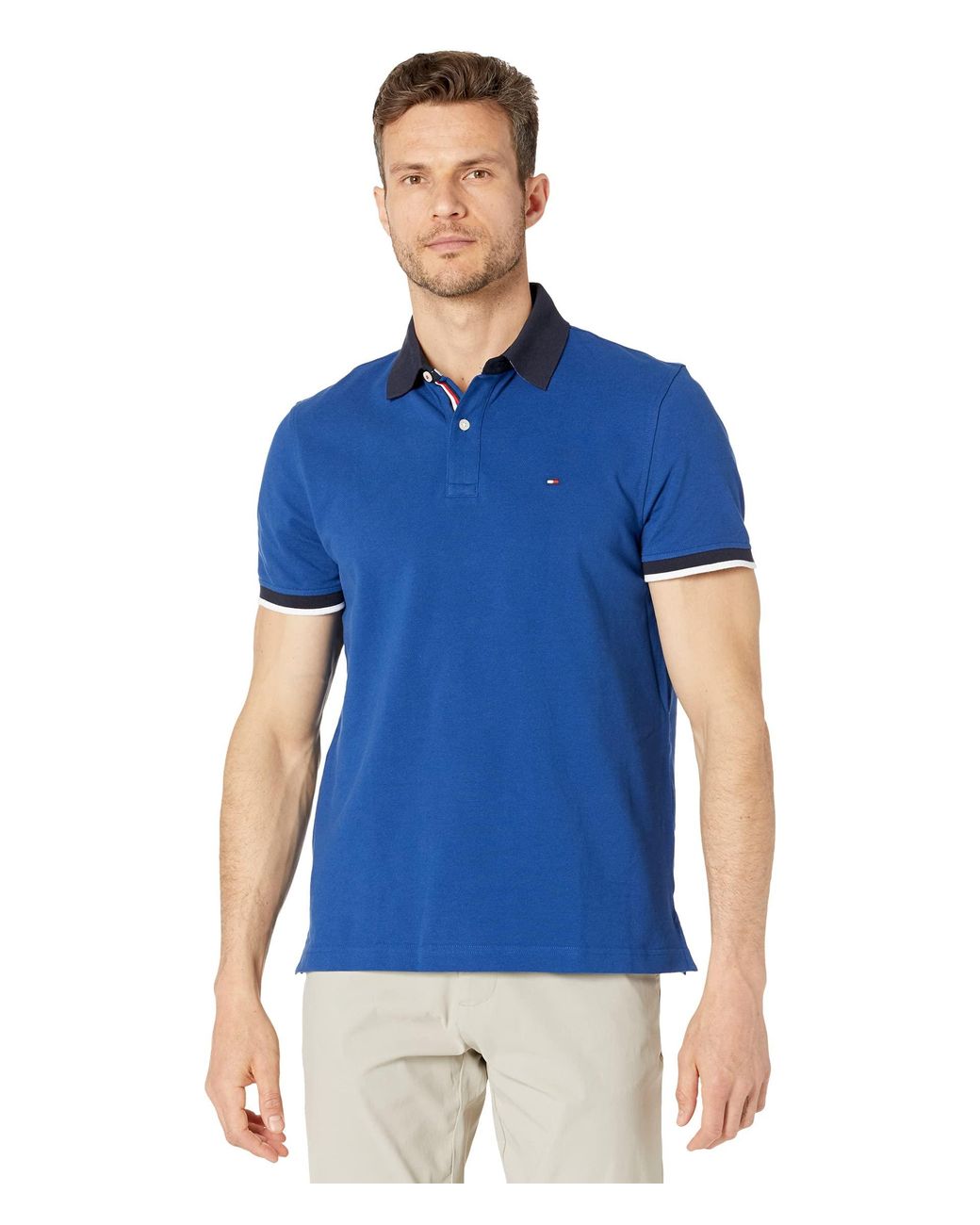 Tommy Hilfiger Cotton Flag Pride Polo Shirt In Custom Fit in Blue for ...
