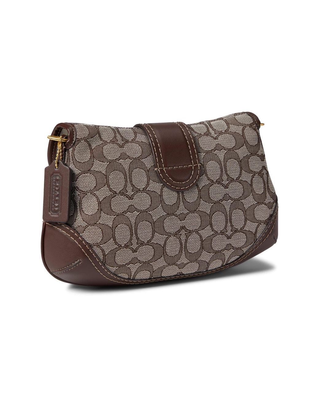 バッグ Coach Soho signature Hand bag Brown Coach SOHO Signature Jacquard & Leather Brown Shoulder Tote Purse