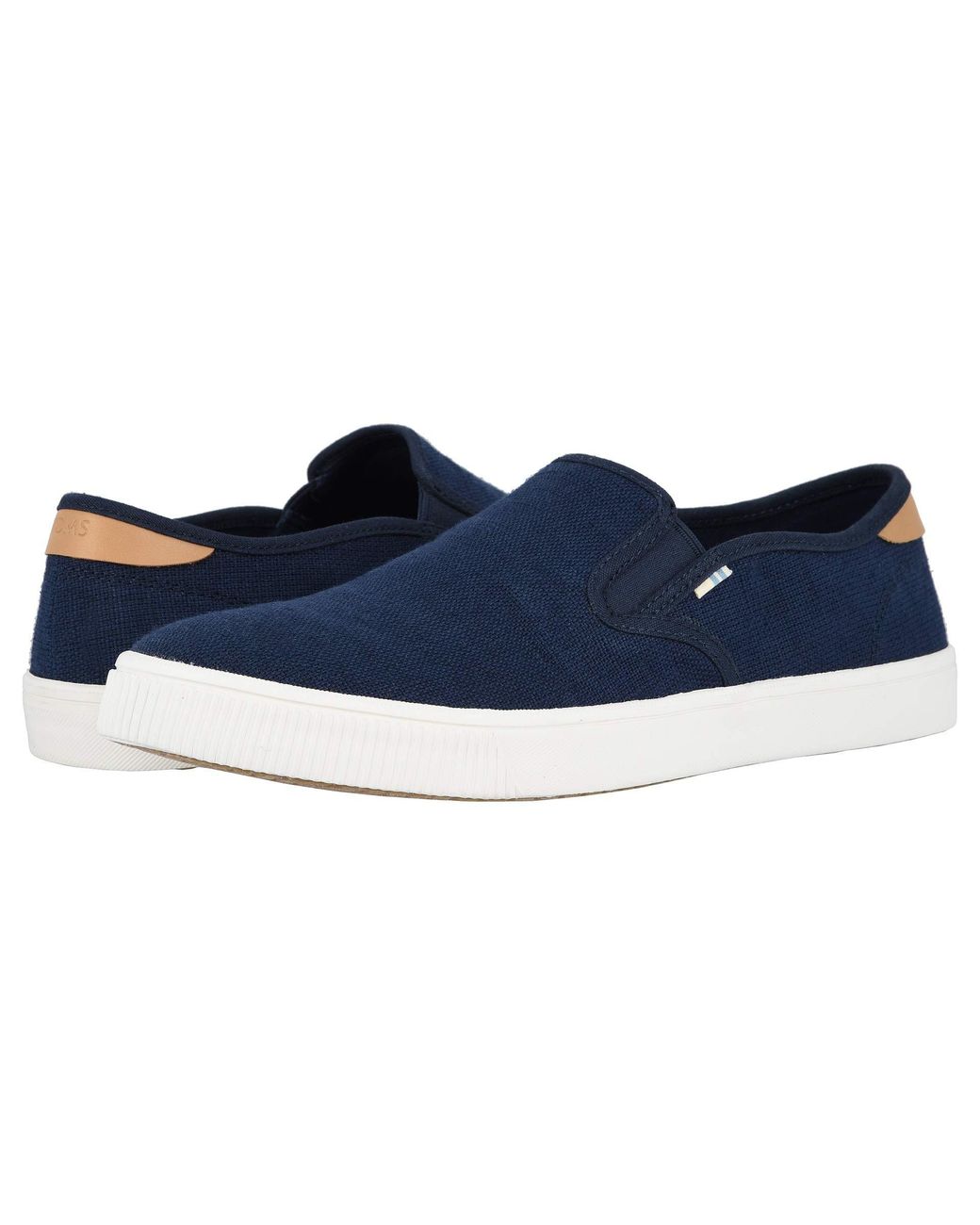 TOMS Navy Canvas Baja Slip-ons Topanga 