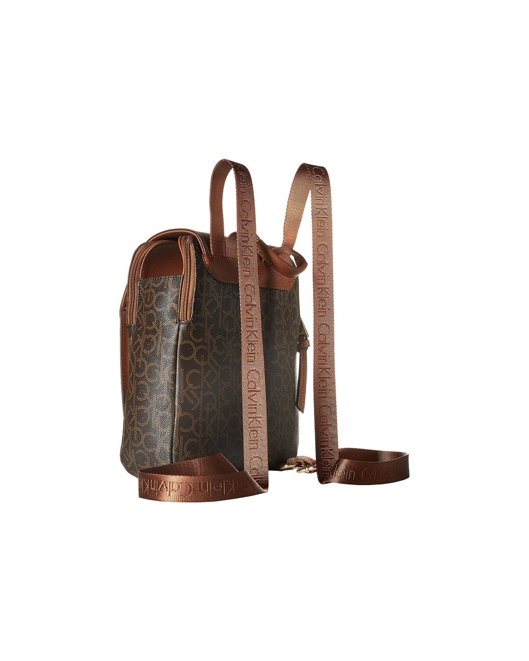 Calvin Klein Hudson Monogram Backpack in Brown | Lyst