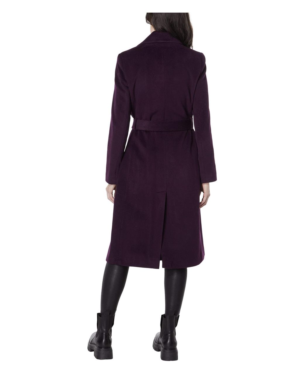 sam edelman belted wool blend coat